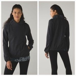 Lululemon Women After All Pullover Size 2 Heathered Black